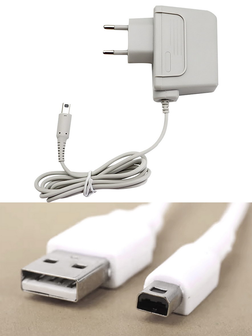Cheap New Nintendo 3DS XL / LL Charger AC Power Supply Adapter EU Plug + 9.85 ft USB Charging Cable, Best New3DS New3DSXL 3DSXL 3DSLL Handheld Console 100-240V Wall / Desktop Charge Adaptor + White 3M Thickened Extension USB Line Free Shipping