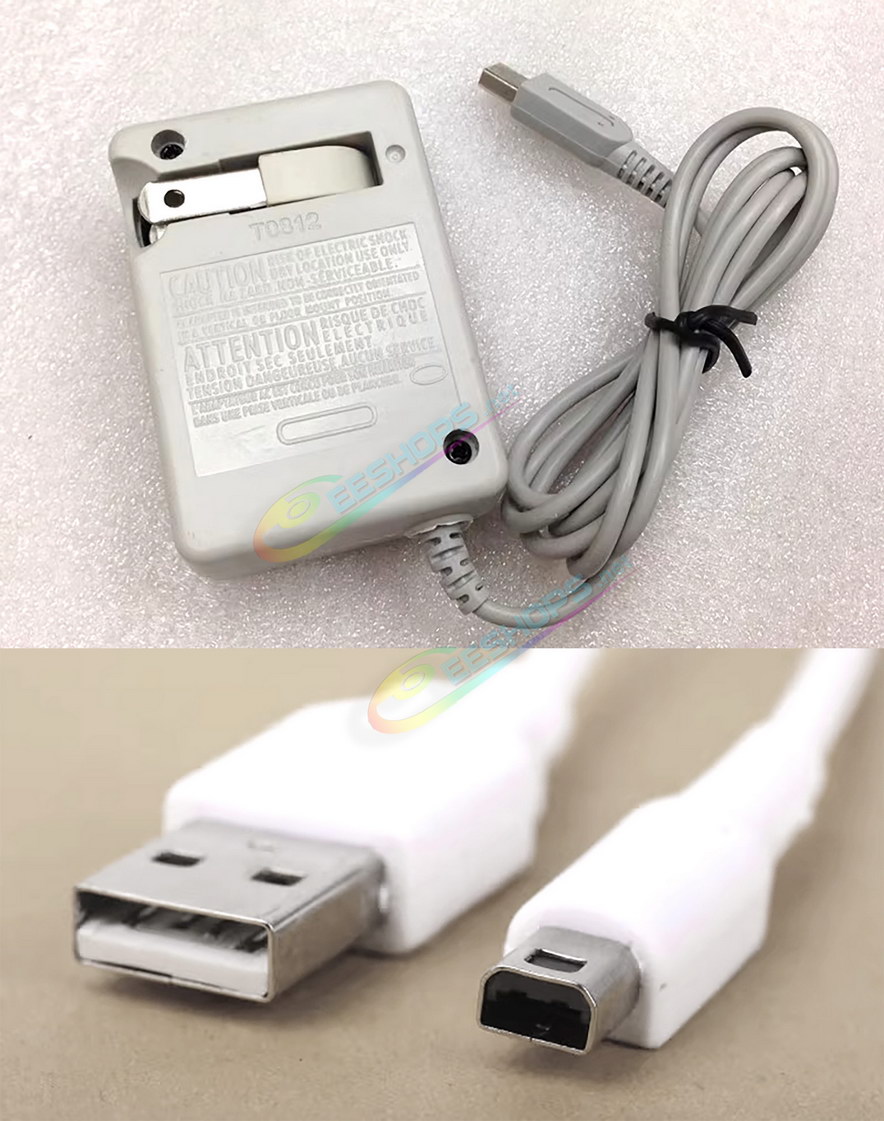 Cheap Nintendo 3DS AC Charger Power Adapter US Plug + 3 Meters USB Charging Cable, Best Original 3DS Old Small Handheld Console 100-240V DC 4.6V 900mAh Wall / Desktop Charge Adaptor + White 3M Thickened Extension Charge Line Free Shipping