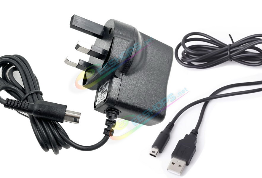 Cheap New Nintendo 3DS 2DS DSi XL / LL Charger AC Power Supply Adapter UK HK Plug Black + USB Charging Cable, Best DSi NDSi 2DSXL 2DSLL New3DSXL New2DSXL Games Consoles 100-240V Wall / Desktop Charge Adaptor + 1.2 Meters USB Line Free Shipping