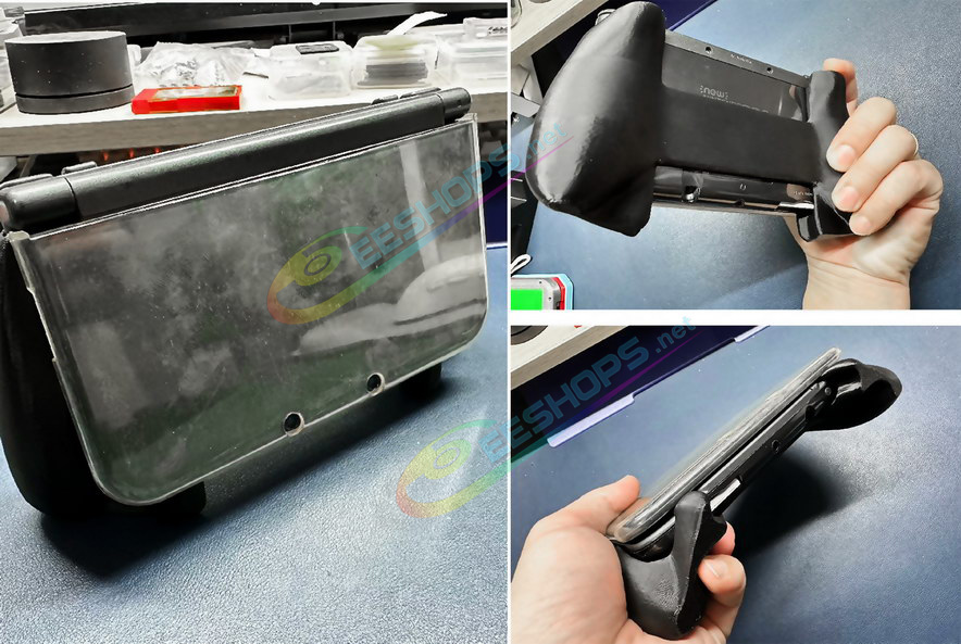 Best Nintendo New 3DS XL LL NonSlip Hand Grips / Showing Stand Black Color, Cheap New 3DS XL / LL New3DSXL Handheld Game Console, Customized 100% Fit Anti-slip Gaming Handle Sweat-proof Gaming Handle Holder Handgrip Cooling Base Free Shipping
