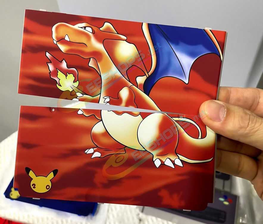 Cheap Nintendo New 3DS Extra Faceplate Replacement Shell Pokemon Charizard Limited Red Color, Best New3DS Small Handheld Game Console, Customized Firedragon Top & Bottom Cover Plates Outer Face Coverplate 2 PCS Set + Screws Accessories Free Shipping