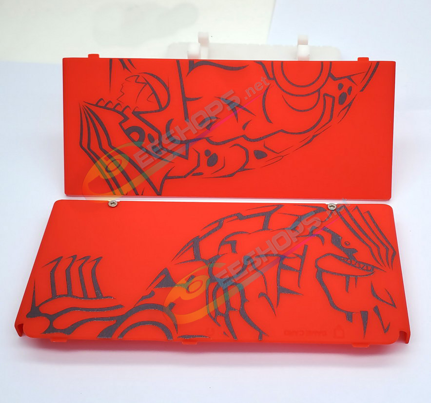 Cheap Nintendo New 3DS Extra Faceplate Replacement Cover Plate Pokemon Ruby Red Limited Edition, Best New3DS Small Handheld Game Console, DIY Frosted Rubies Top & Bottom Shell Outer Face Coverplate 2 PCS Set + Screws Accessories Free Shipping