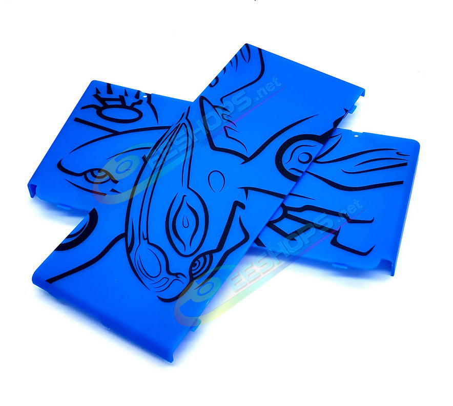 Cheap Nintendo New 3DS Extra Faceplate Replacement Cover Plate Pokemon Sapphire Blue Limited Edition, Best New3DS Small Handheld Game Console, DIY Frosted Top & Bottom Housing Shell Outer Face Coverplate 2 PCS Set + Screws Accessories Free Shipping