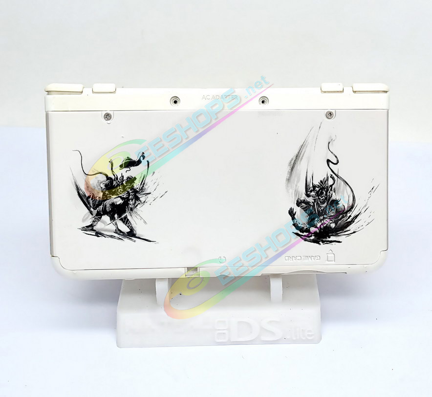 Best Nintendo New 3DS Extra Faceplate Replacement Shells Sekiro White Limited, Cheap New3DS Small Handheld Game Console, Customized Ink-Wash Painting Wolf Edition Top & Bottom Outer Coverplate 2 PCS Set Spare Parts Accessories Free Shipping
