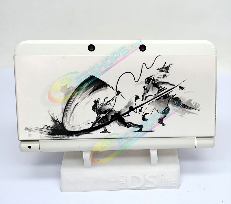 Best Nintendo New 3DS Extra Faceplate Replacement Shells Sekiro White Limited, Cheap New3DS Small Handheld Game Console, Customized Ink-Wash Painting Wolf Edition Top & Bottom Outer Coverplate 2 PCS Set Spare Parts Accessories Free Shipping