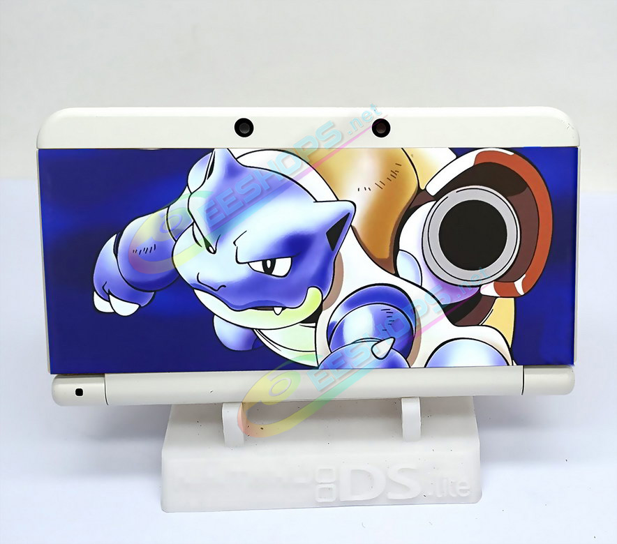 Best Nintendo New 3DS Extra Faceplate Replacement Shell Blastoise Limited Blue Color, Cheap New3DS Small Handheld Game Consoles, Customized Sea Turtle Edition Top & Bottom Outer Face Coverplate 2 PCS Set w/ Screws Spare Parts Accessories Free Shipping