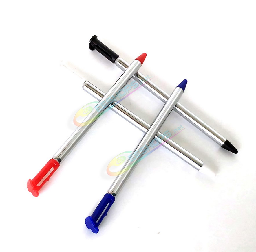 Cheap New Nintendo 3DS Extra Stylus Telescopic Metal Touch Pen Black / White Color 2 PCS Set Replacement, Best New3DS N3DS Small Handheld Game Console Telescoping Pencil Touchpen Two Piece Spare Parts Accessories Free Shipping