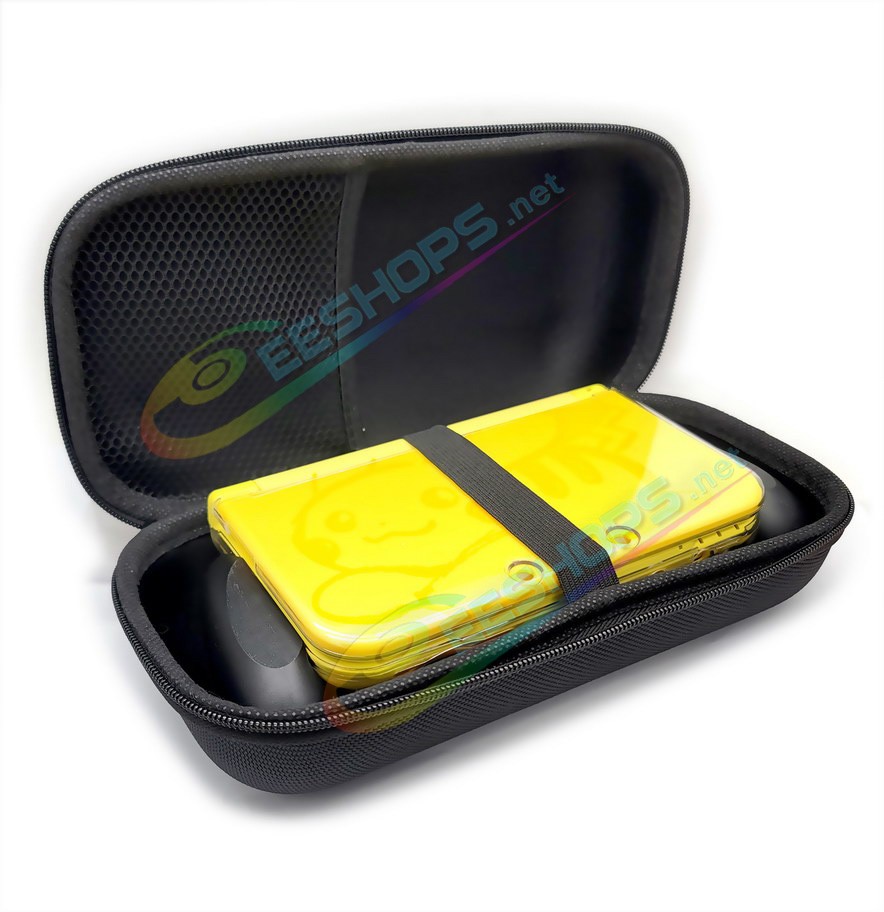 Best Nintendo New 3DSXL 3DSLL Hand Grips / Crystal Cover / Storage Bag Black Color, Cheap New 3DS XL / LL New3DSXL Handheld Consoles, Customized Non-slip Gaming Handle + Split Clear Protective Shell + Hard Carrying Case Set Accessories Free Shipping