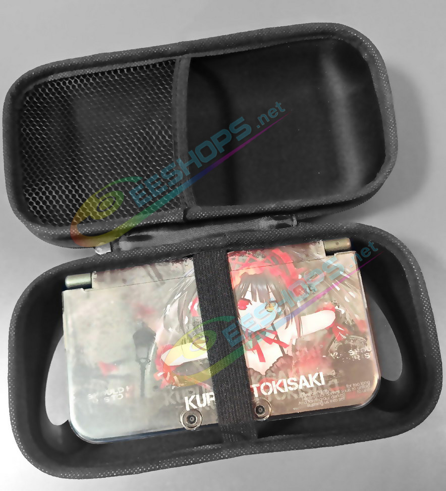 Best Nintendo New 3DSXL 3DSLL Hand Grips / Crystal Cover / Storage Bag Black Color, Cheap New 3DS XL / LL New3DSXL Handheld Consoles, Customized Non-slip Gaming Handle + Split Clear Protective Shell + Hard Carrying Case Set Accessories Free Shipping