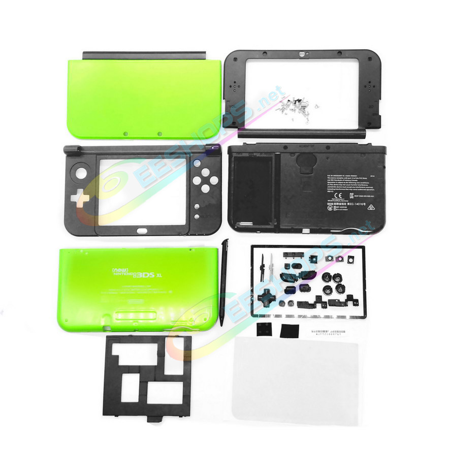 Cheap New Nintendo 3DS XL LL Extra Shells Housing Case Complete Replacement Apple Green, Best New3DS XL/LL 3DSXL 3DSLL Handheld Console, DIY Outer Enclosure 5 Cover Plates + Buttons, Screws, Screen Protector, Stylus, Sticker Full...