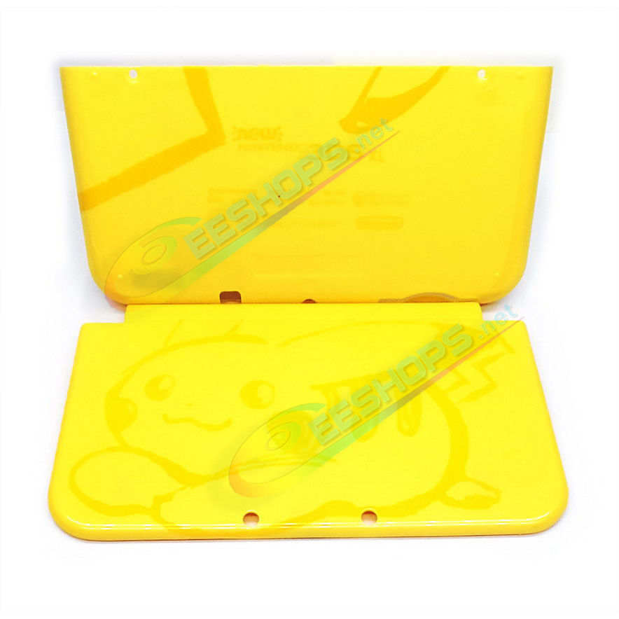 Cheap New Nintendo 3DS XL LL Extra Shells Cover Plates Replacement Pokemon Pikachu Edition, Best New 3DS XL LL 3DSXL 3DSLL Big Handheld Game Console, DIY Yellow Top / Bottom Housing Case Faceplate A/E Coverplate 2 PCS Set...