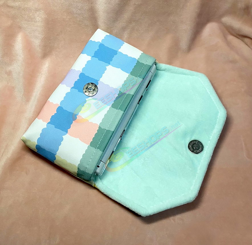 Customized New Nintendo Switch Lite Soft Storage Bag Portable Carry Pouch Candy Plaid Pattern Colorful, Cheap New NS Lite Handheld Game Console Customized Waterproof Anti-Bump Thickened Travel Carrying Storing Pocket Free Shipping