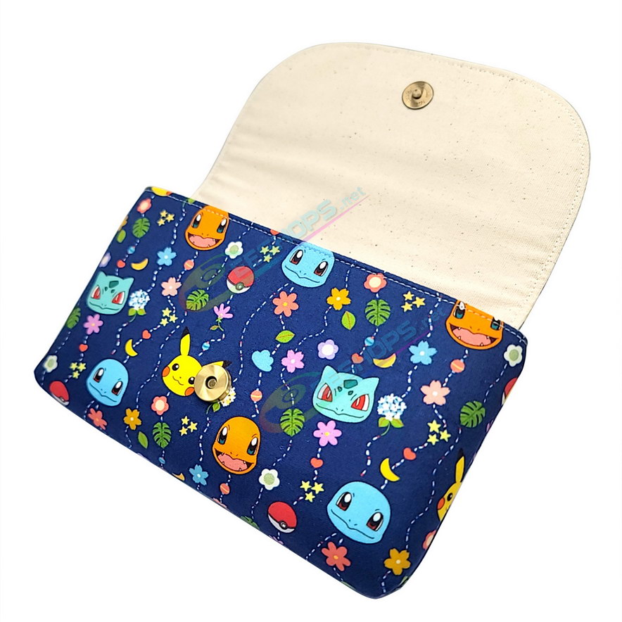 Best Sony PlayStation Vita 2000 1000 Storage Bag Semi-Soft Protective Carry Pocket Pokemon Blue Edition, Cheap New PS Vita PSV 1000 2000 Series Handheld Consoles, Handcraft Portable Wear-Resistant Travel Carry Bag Snap Pouch Free Shipping