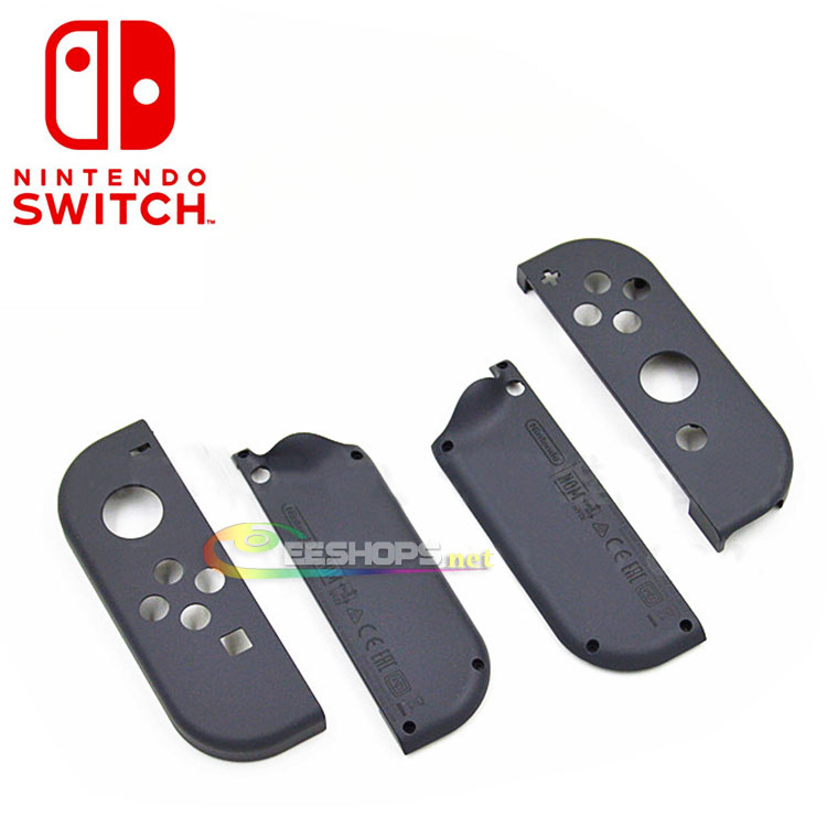 Original Top & Bottom Outer Housing Case Shell Enclosure for Nintendo Switch NS Console L/R Joy-Con Controllers Black Color Replacement Spare Parts Free Shipping