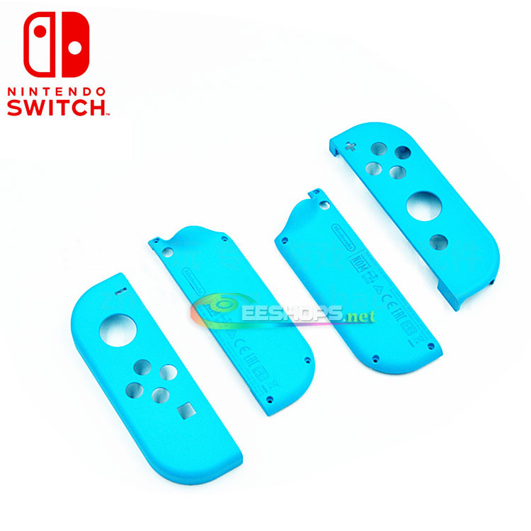 Original Top & Bottom Outer Housing Case Shell Enclosure for Nintendo Switch NS Console L/R Joy-Con Controllers Blue Color Replacement Spare Parts Free Shipping