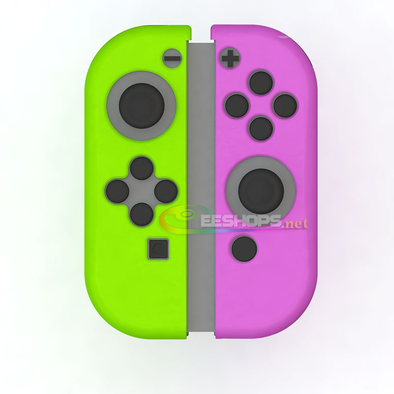 Genuine IINE Silicone Skin Protector Rubber Coating Case Sleeve for Nintendo Switch NS Joy-Con L/R Controllers Separated Green & Purple Replacement Spare Parts