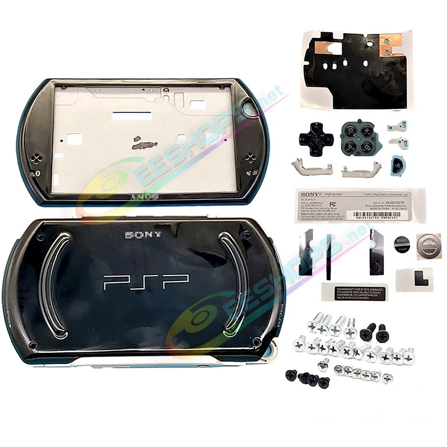 Best Sony PlayStation Portable PSP GO Replacement Shell Housing Case Full Set White Color, Cheap New PSPGO Original Handheld Game Console, DIY Outer Top / Bottom Covers Enclosure + Buttons + Screws + Stickers Spare Parts Accessories Free Shipping