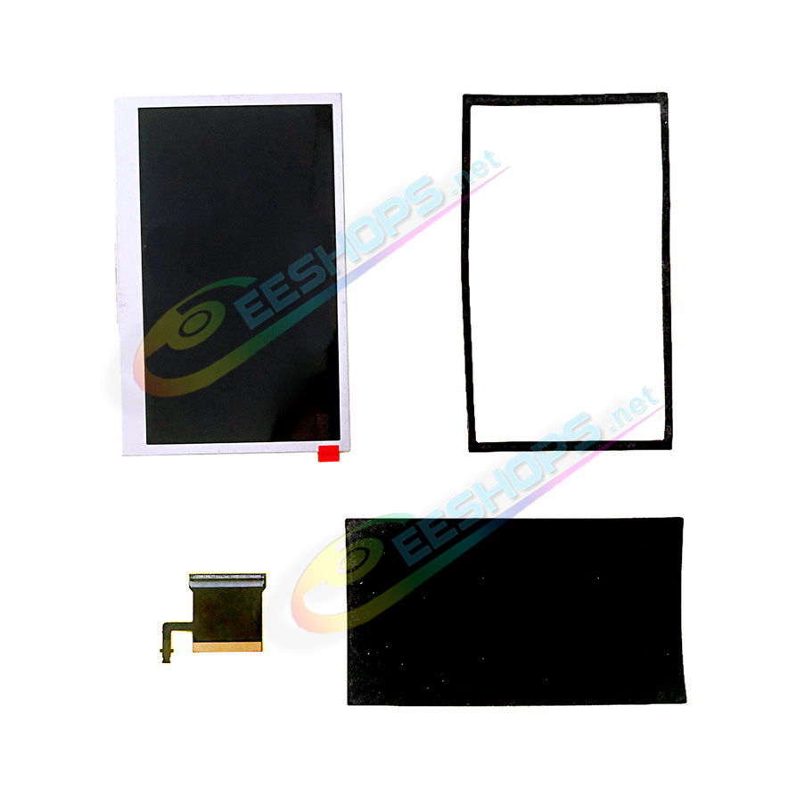 Best Sony PlayStation Portable PSP 1000 IPS Screen Mod Kit Replacement, Cheap New PSP1000 Fat 1st Gen Original Handheld Game Console High Brightness Full Viewing Angle Display Modded Set with Sponge Mat / Dust Gasket / Flex Cable Accessories Free Shipping
