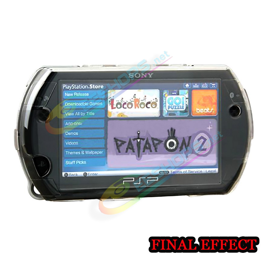 Best Sony PlayStation Portable GO Clear Crystal Shell Hard Protective Housing Case, Cheap New PSP GO Handheld Game Console Split Type Scratch-Resistant Top / Bottom Protection Covers High Transparent Accessories Free Shipping