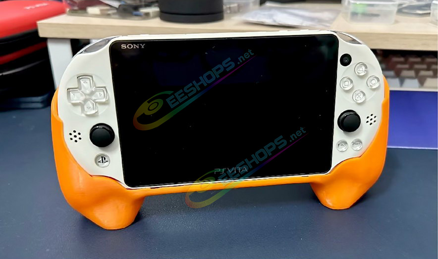 Best Sony Playstation PS Vita PSV 2000 Hand Grip Gaming Handle Orange Color, Cheap New PSV2000 Handheld Console Customized DIY Non-slip Sweat-proof Prosthetic Holder Showing Stand Rack Accessories Free Shipping