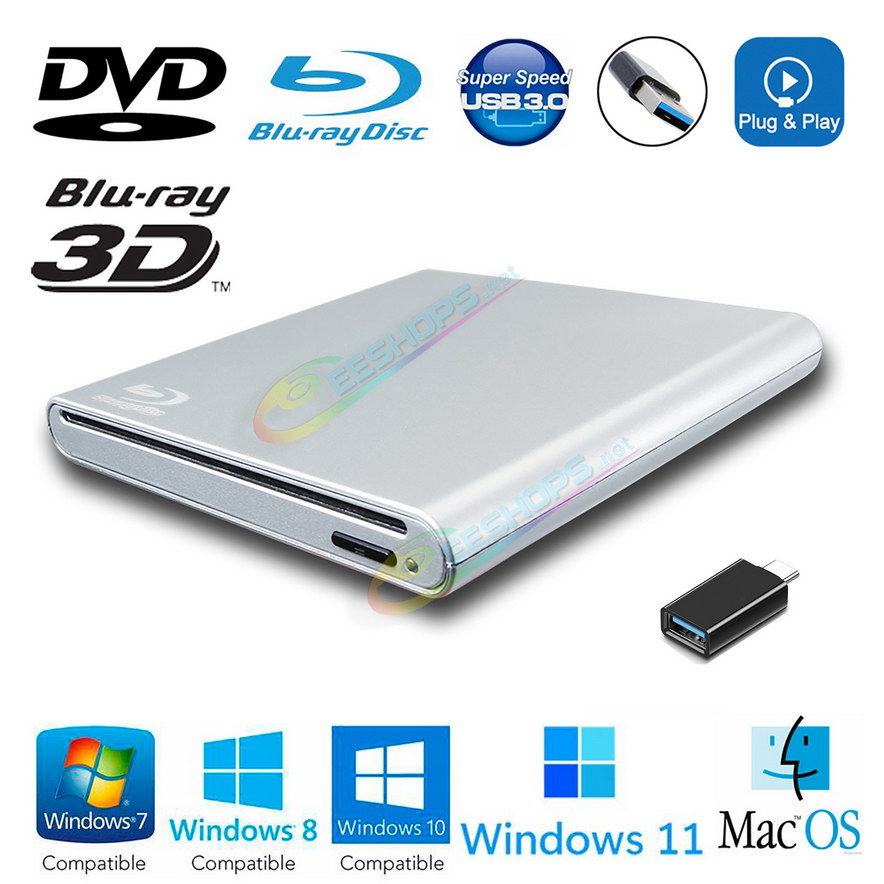 Cheap Gaming Laptop Slot External Dual Layer 6X DL Blu-ray Burner CD/DVD/BD Disc Players, Best New MSI Clevo Gaming Laptop GS 65 GS75 iBuypower Cyberpowerpc Gamer Desktop PC, Super Multi USB 3.0 BD-RE 8X DVD+-RW 24 CD-RW Writer Free Shipping
