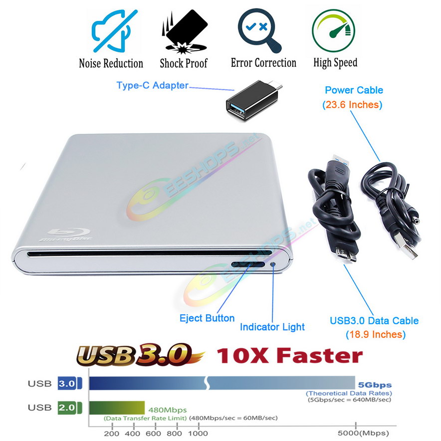 
Cheap Gaming Laptop Slot External Dual Layer 6X DL Blu-ray Burner CD/DVD/BD Disc Players, Best New MSI Clevo Gaming Laptop GS 65 GS75 iBuypower Cyberpowerpc Gamer Desktop PC, Super Multi USB 3.0 BD-RE 8X DVD+-RW 24 CD-RW Writer Free Shipping
