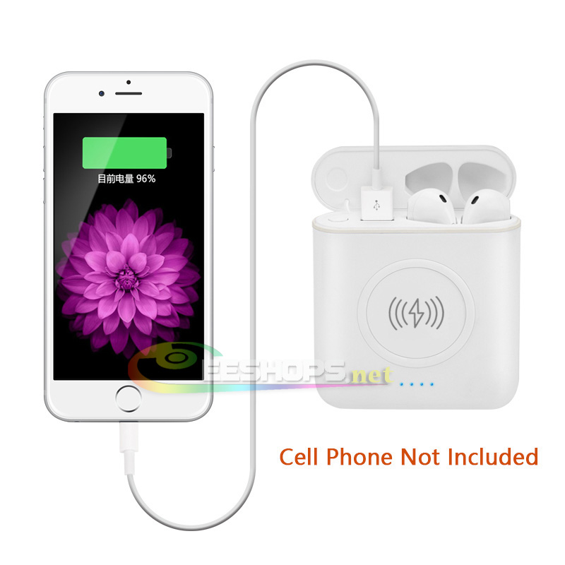 Sports Ear Buds Earphones Wireless Bluetooth Earbuds Noise Cancelling Headphones with Mic + Wireless Charging Pad + Power Bank Charger for LG V30 V30S Plus G6 G7 ThinQ G6 G5 V35 Android Cell Phones