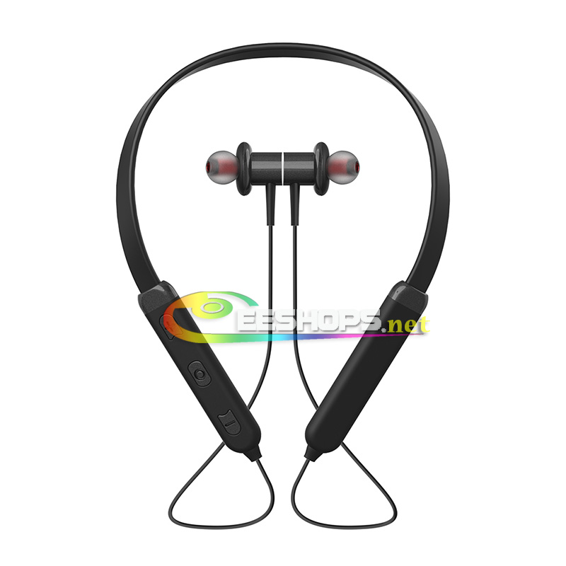 Neckband Bluetooth Headphones Wireless Earphone in Ear Earbuds with Mic for Apple iPhone 7 8 Plus Samsung LG Android Cell Phone Runners Running Sports Gym Exercises Waterproof Noise Cancelling Black