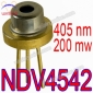 NICHA NDV4542 405 nm 200 mw 5.6mm T0-18 Blue-Violet Laser Diode
