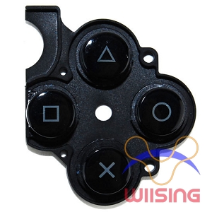 Black Keystroke with D-Pad rubber for PSP slim (PSP 2000)