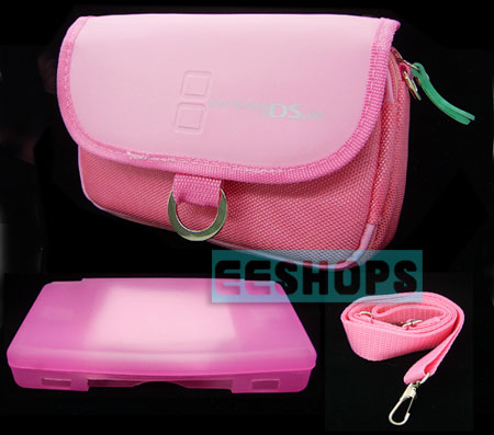 New NDSL Nintendo DS Lite Case Bag Carrying Pouch Pink
