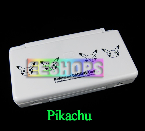Nintendo NDS DS Lite Handheld Case Shell White Pikachu