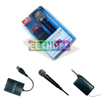 Ntendo Wii/PS3/PS2/XBOX 360 4 in 1 Wireless Karaoke Microphone