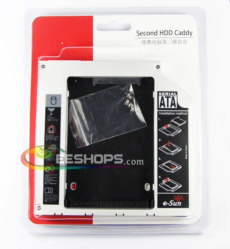 Laptop Second 2nd Hard Drive Enclosure Case SATA HDD DVD Caddy