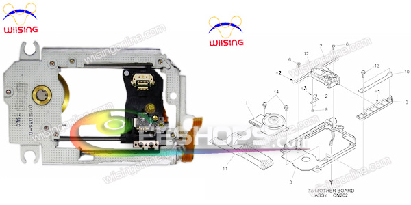 Pioneer CDJ-100s 500S 700S DVD Player Laser Lens Optical Pickup DXM1085-D Mechanism Assembly DWY1069 DWY-1069 Replacement Repair Part Pioneer CDJ-100s 500S 700S DVD Player Laser Lens Optical Pickup DXM1085-D Mechanism Assembly DWY1069 DWY-1069 Replacement Repair Part