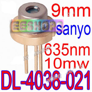 Sanyo DL-4038-021 Laser Diode 635nm 10mw 9MM High Power AlGaInP Laser Diode Sanyo DL-4038-021 Laser Diode 635nm 10mw 9MM High Power AlGaInP Laser Diode
